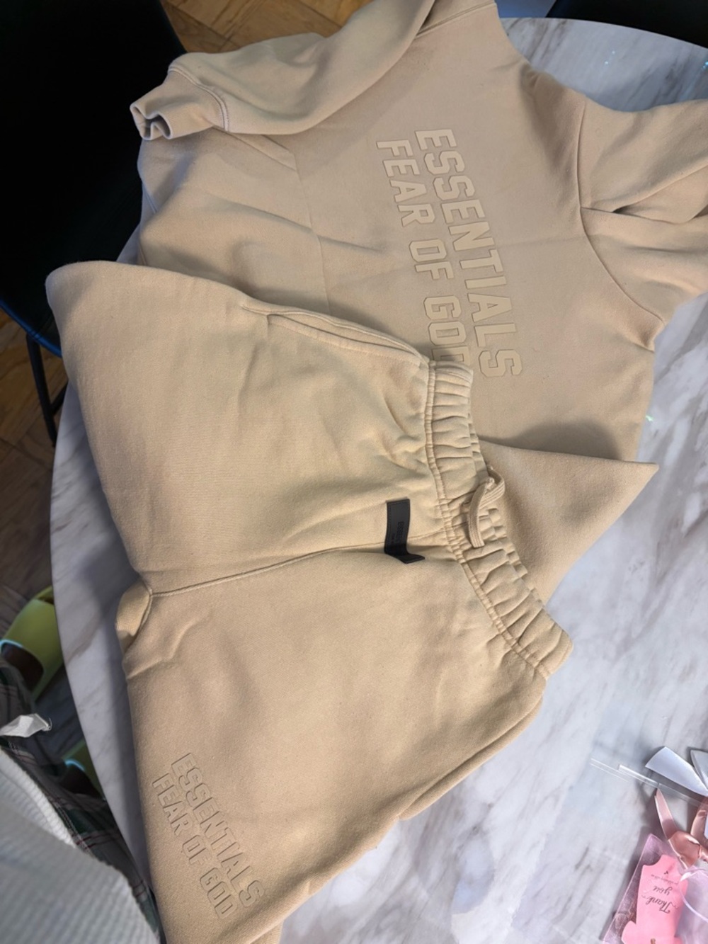 Fear of God Beige Essentials Hoodie & Joggers Set